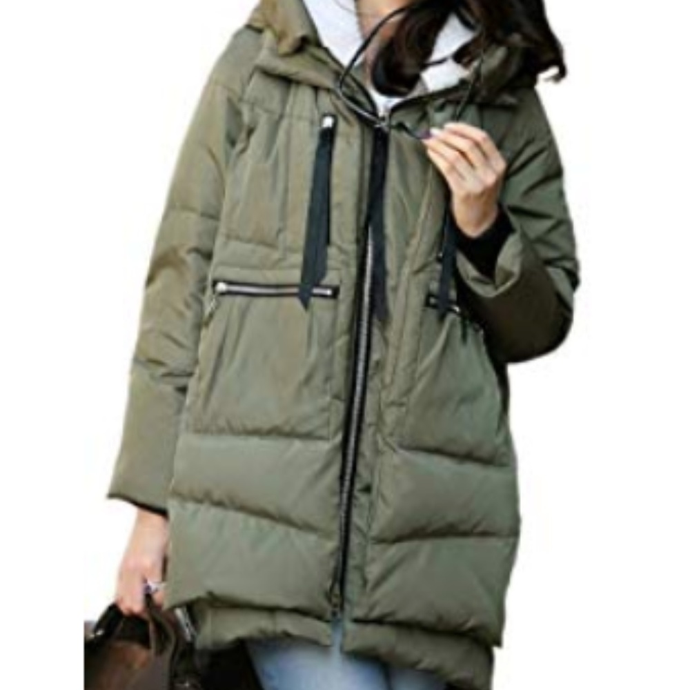 Orolay Women's Thickened Down Jacket (green)